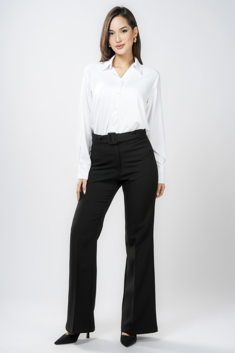 Pantalon large à ceinture