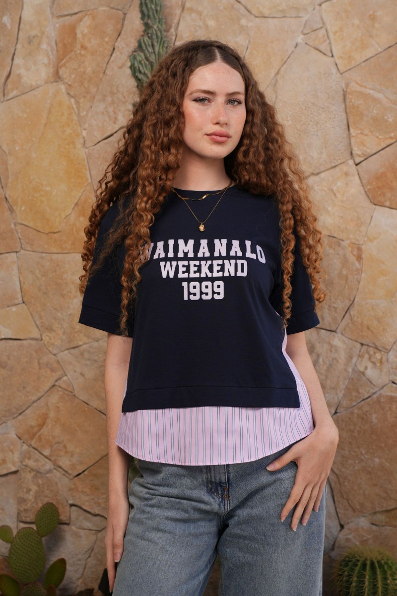 T-shirt bi-matière
