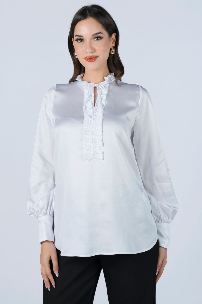 Blouse satinée