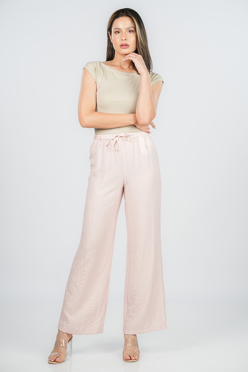 Pantalon large en Lin