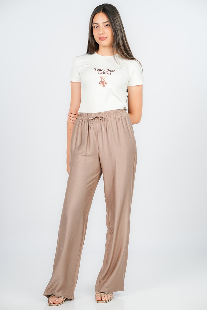 Pantalon large en lin