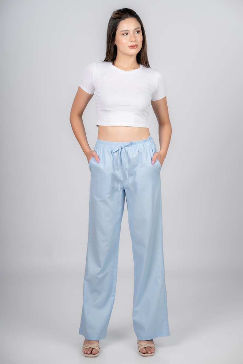 pantalon large à élastique