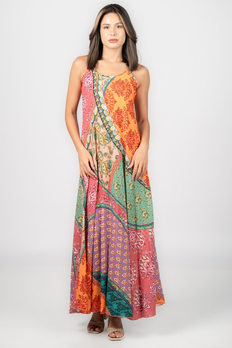 Robe maxi colorée