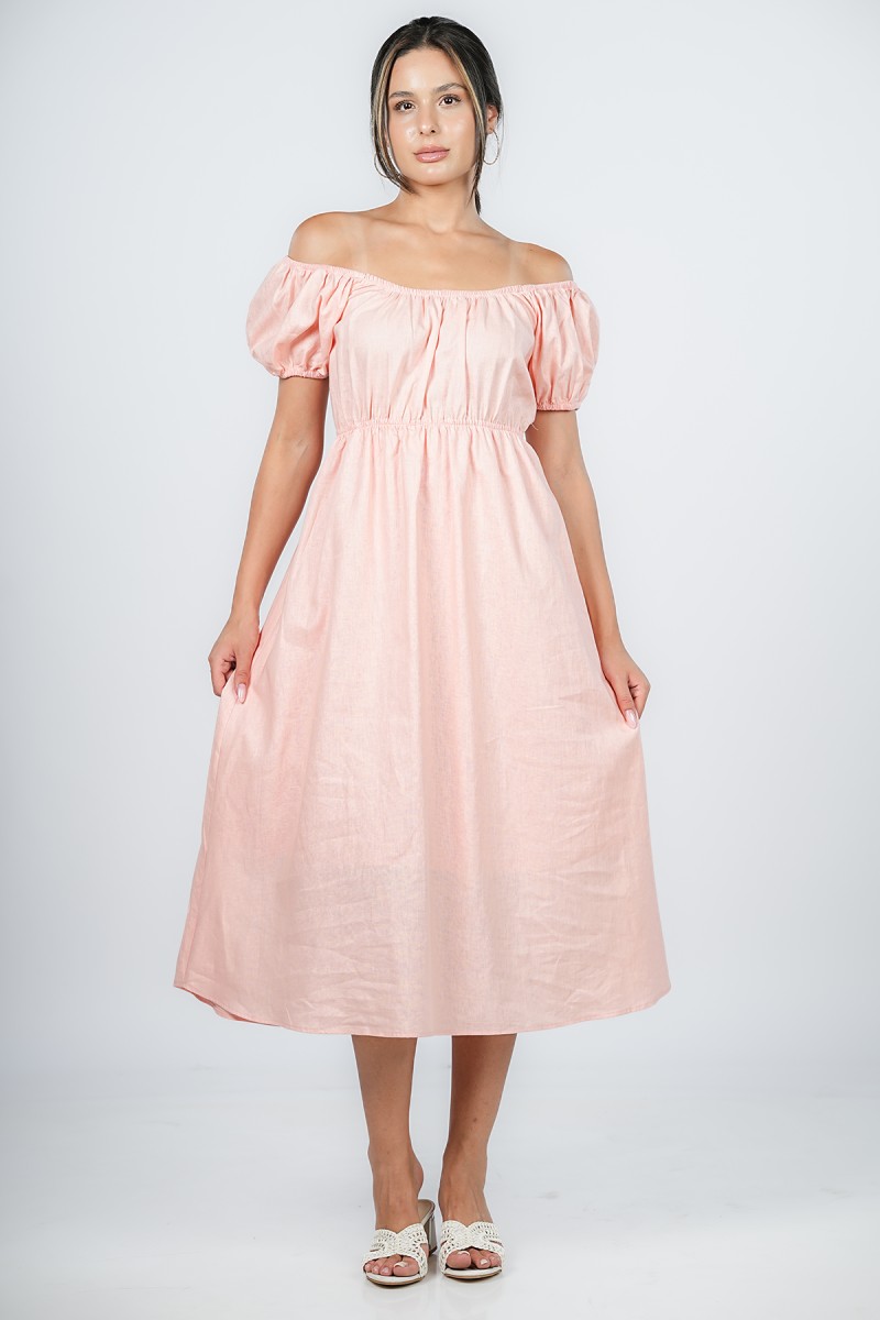 Robe Midi manches bouffantes