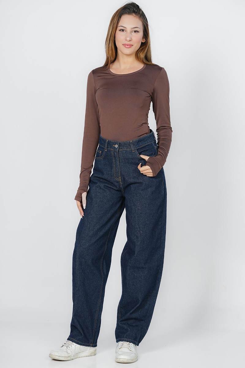 Jean barrel wide leg
