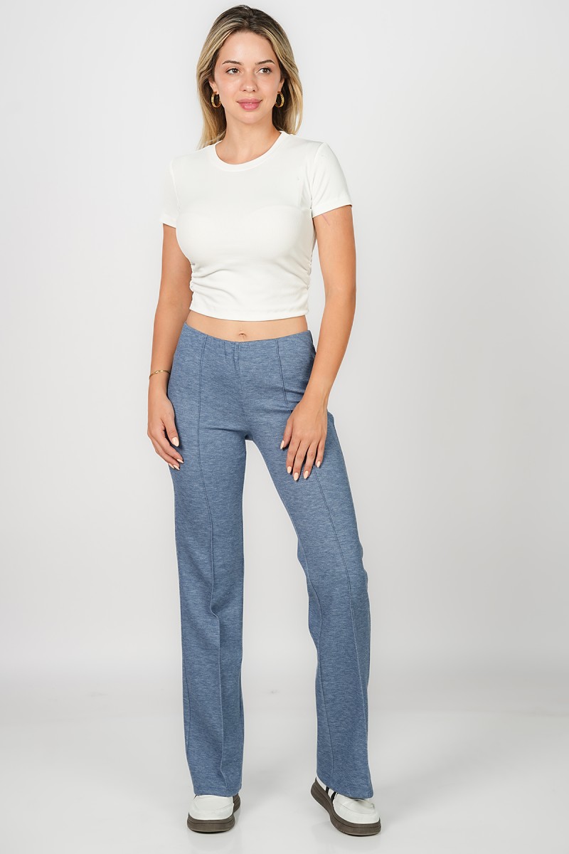 Pantalon large avec nervure