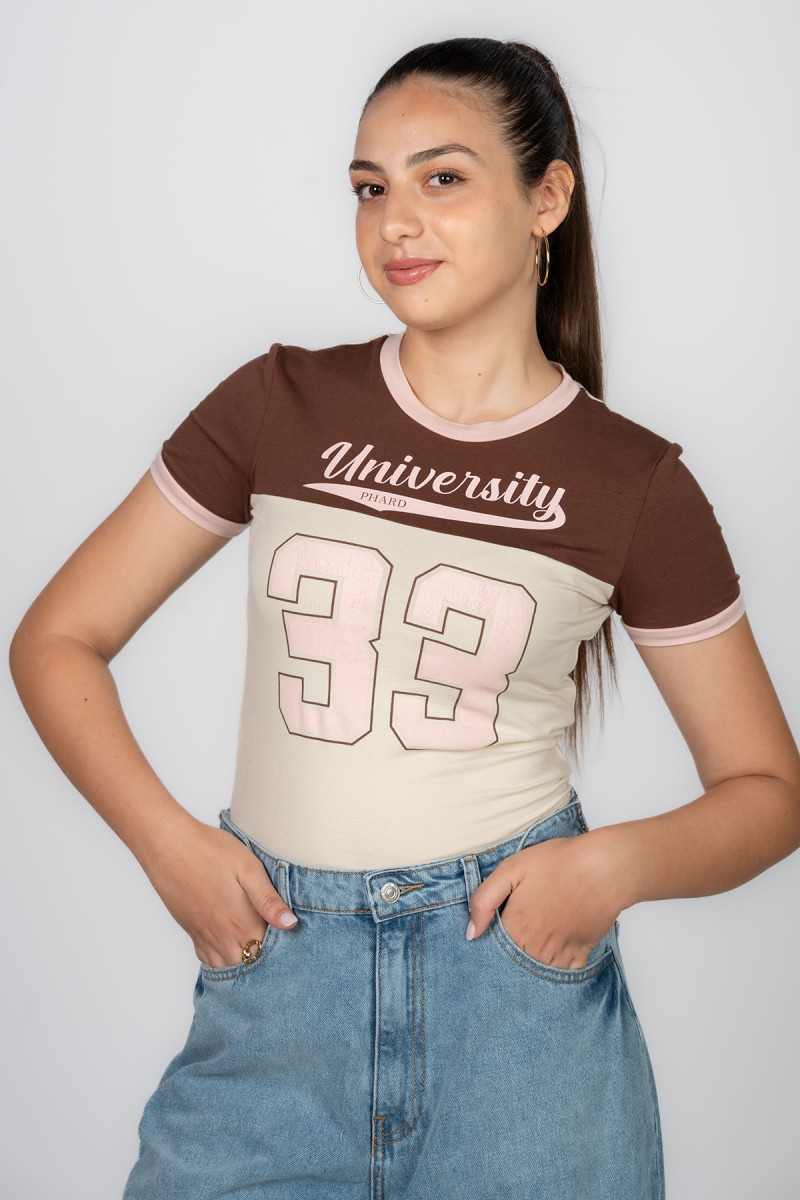 T-shirt bicolore