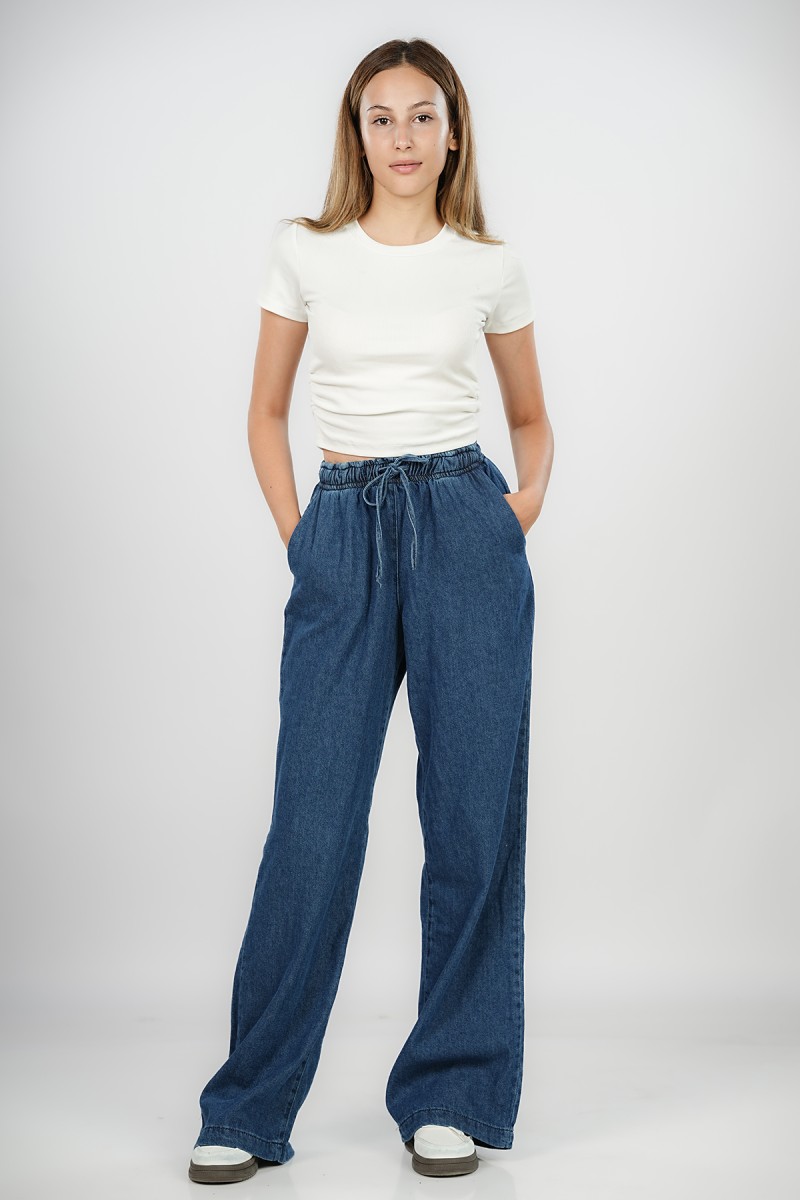 Jean large avec lacet