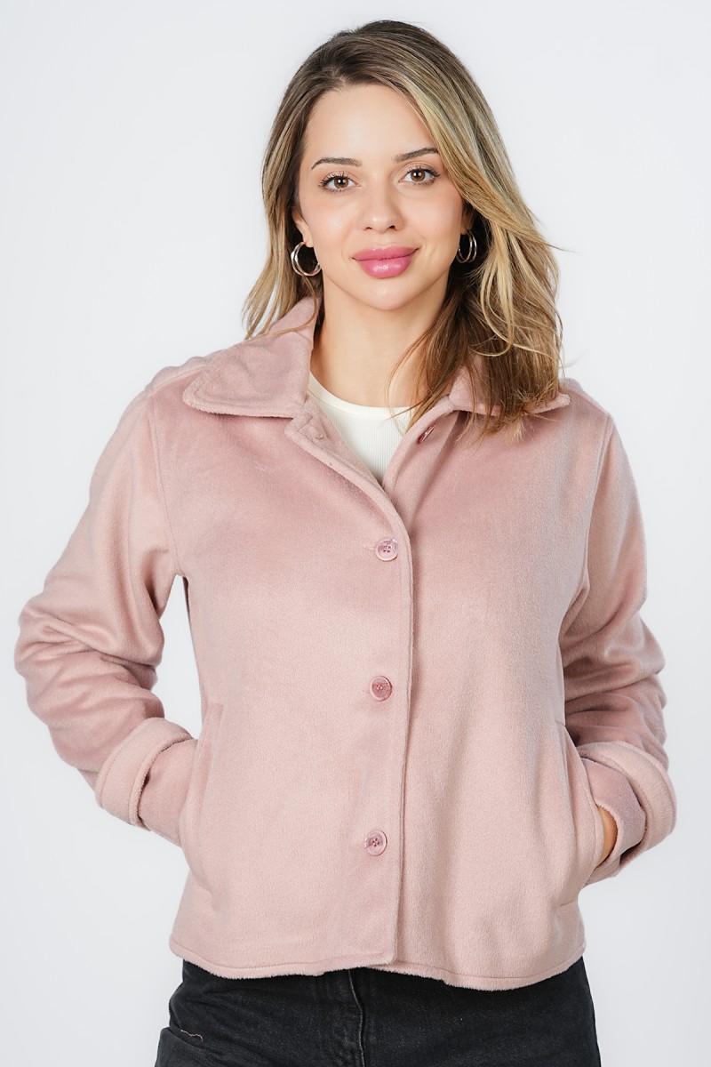 MANTEAU court velouté