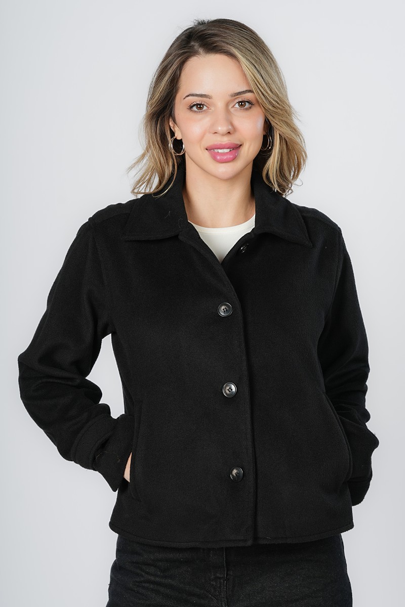 MANTEAU court velouté