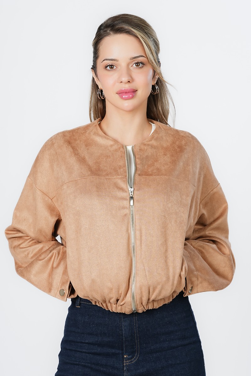 Gilet courte en suédine