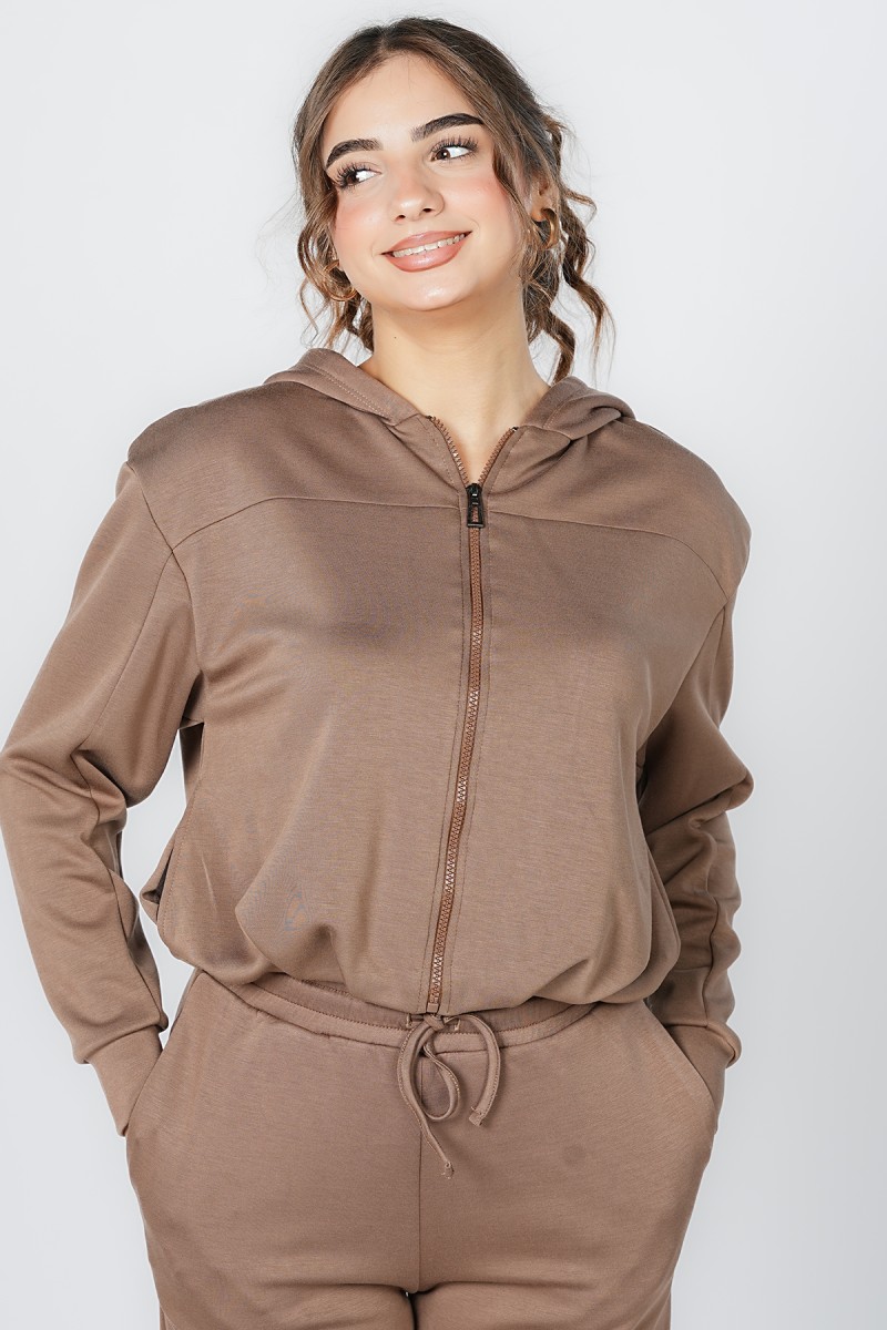 Gilet zippé à capuche