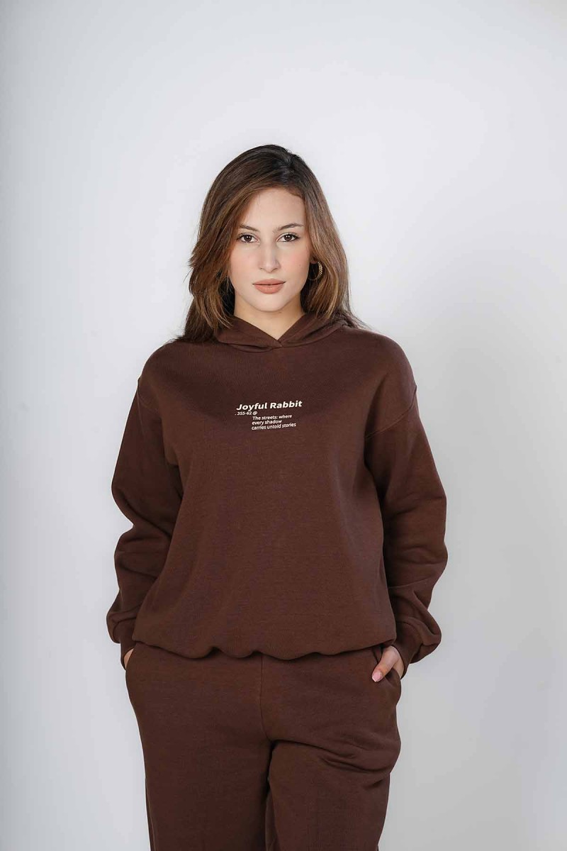 Sweat à Capuche Oversize Imprimé