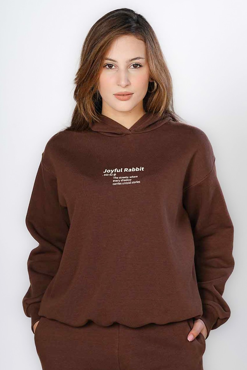 Sweat à Capuche Oversize Imprimé