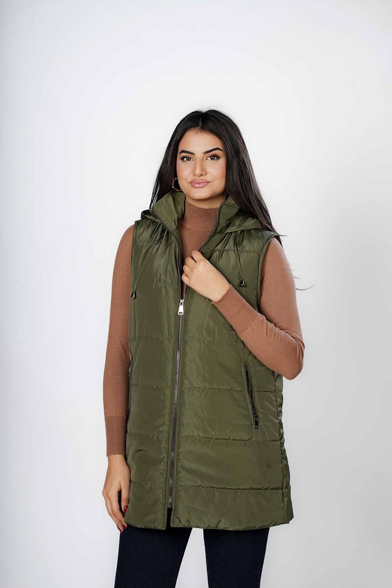 Doudoune Sans Manches Zippé