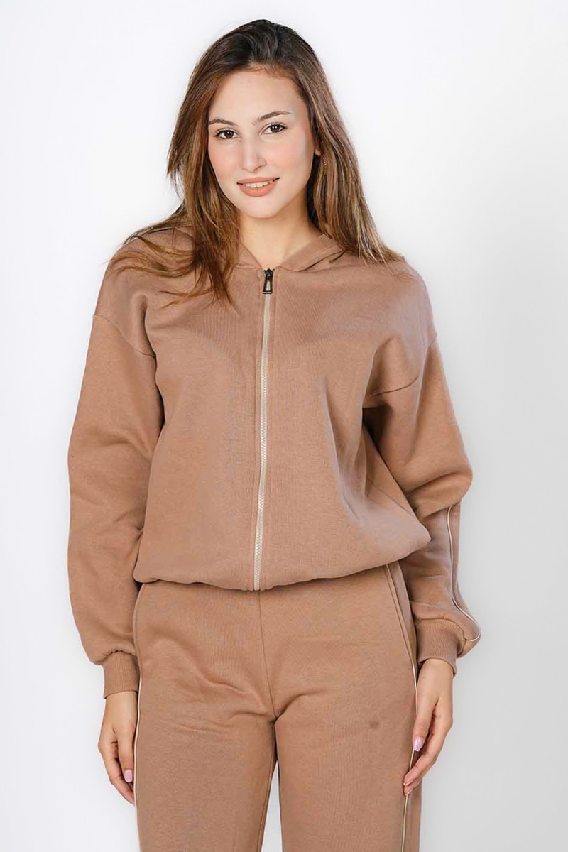 Gilet zippé à capuche