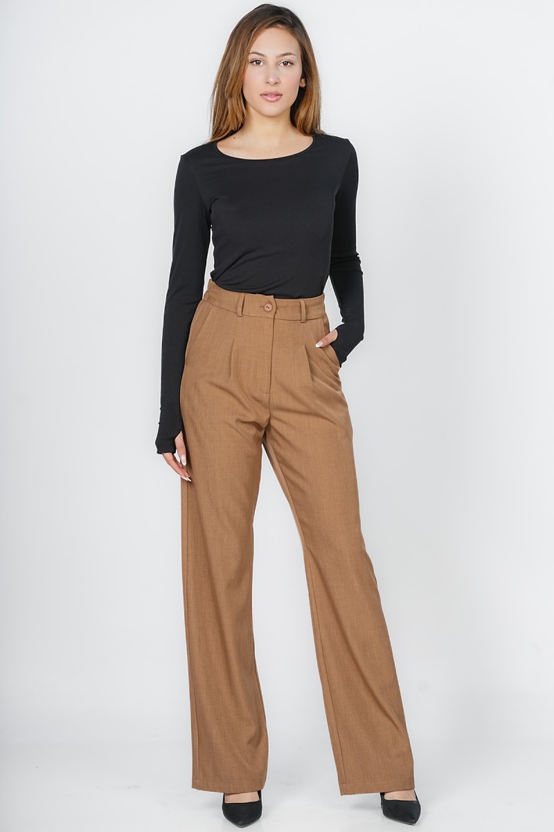 Pantalon large fluide taille haute – Style moderne et confortable