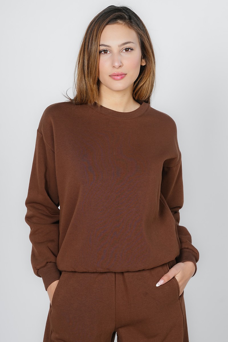 Sweat Basique à Col Rond et Coupe Décontractée