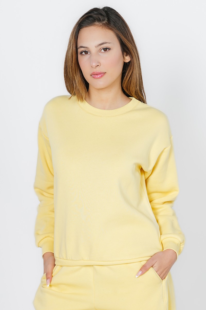 Sweat Basique à Col Rond et Coupe Décontractée