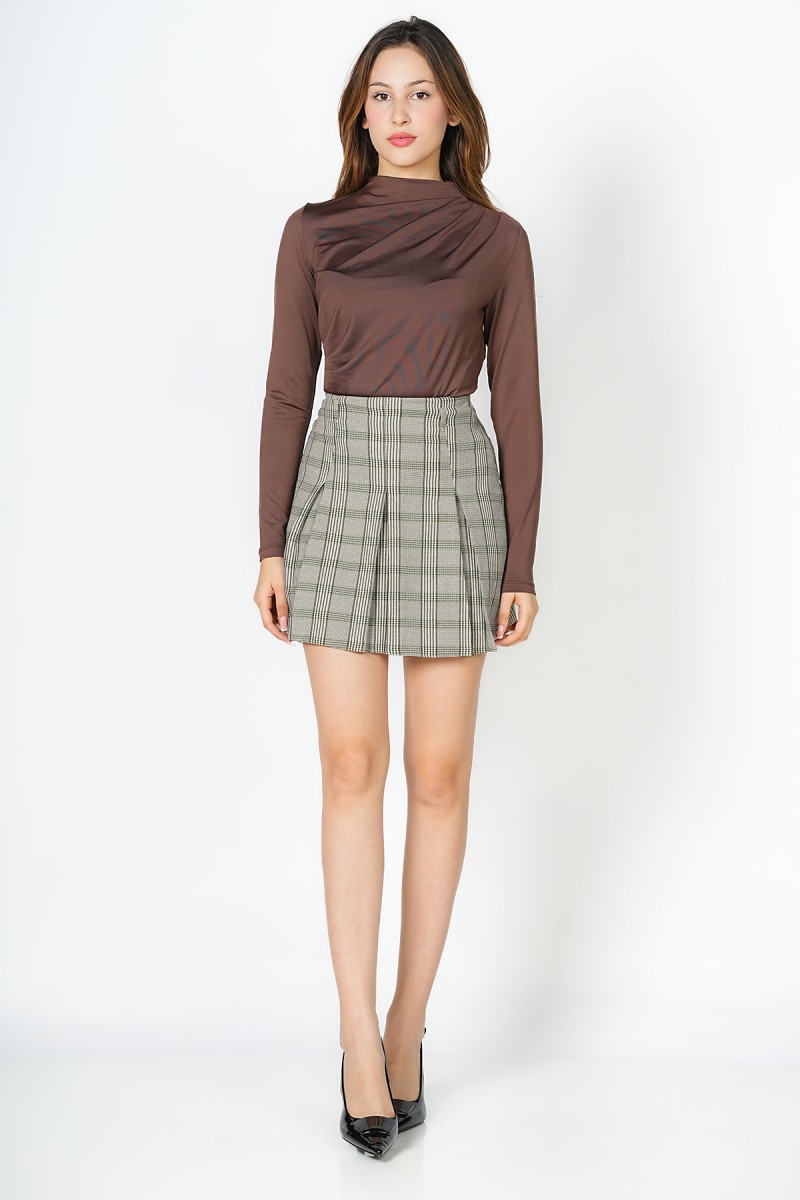 Mini-jupe à motif carreaux