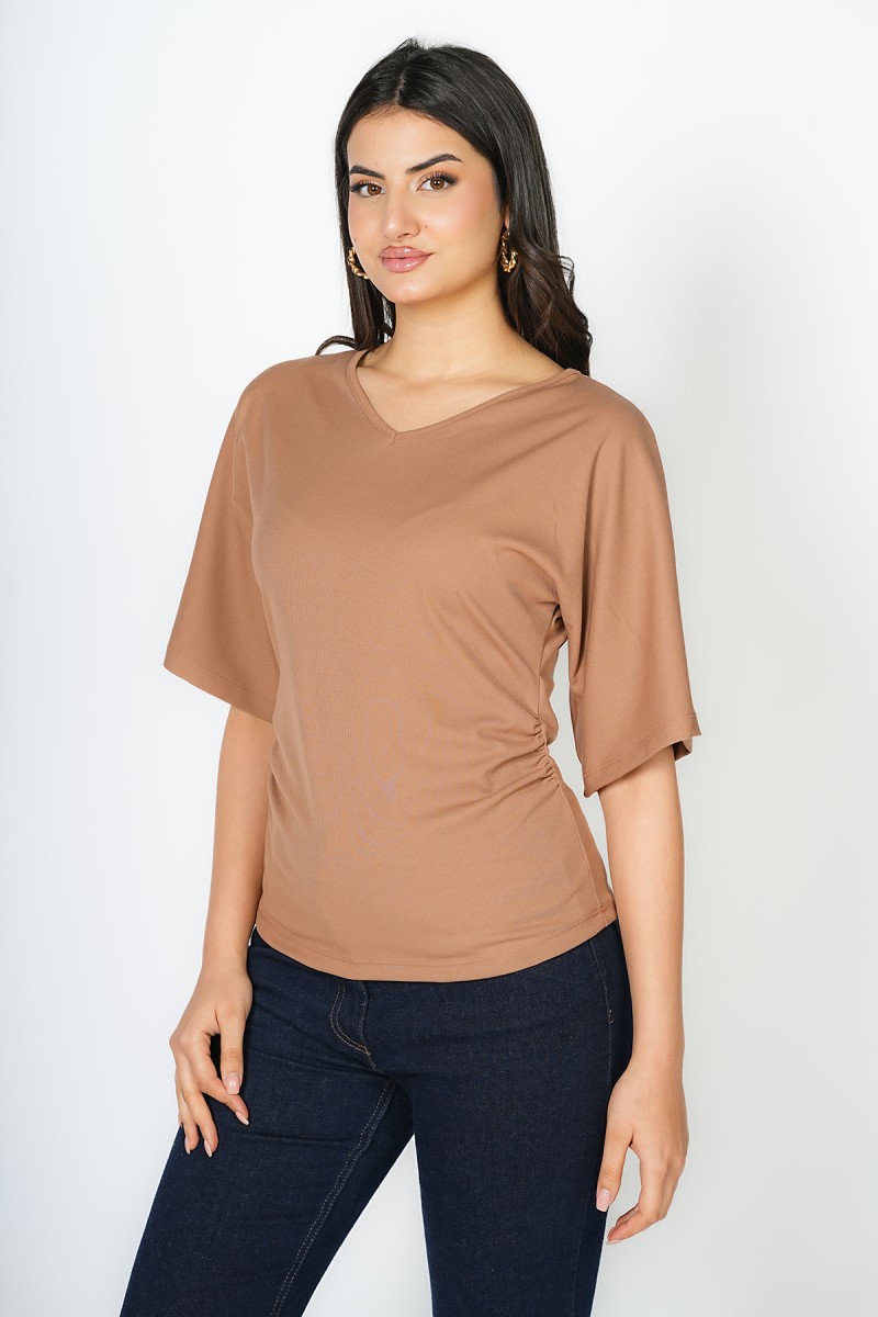 Pull regular avec épaules larges