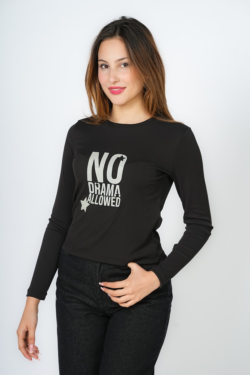 Pull à col rond et manches longues