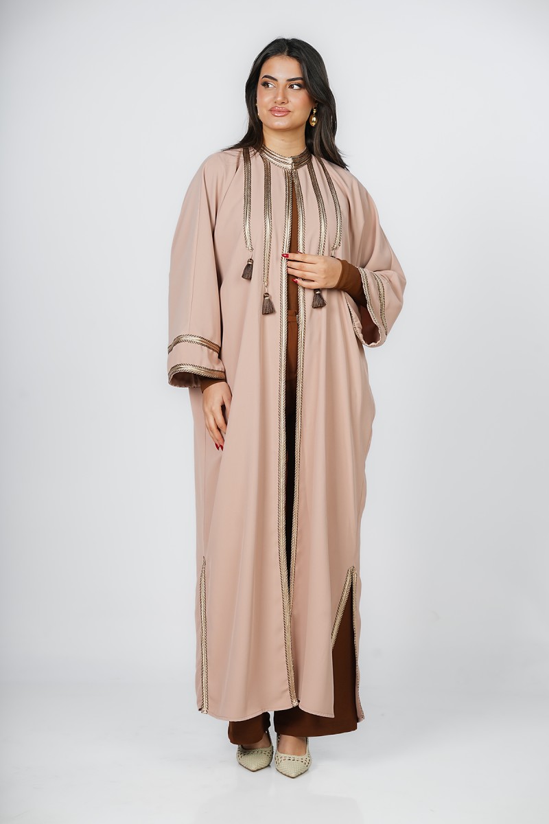 Kimono à Galons Dorés et Pompons