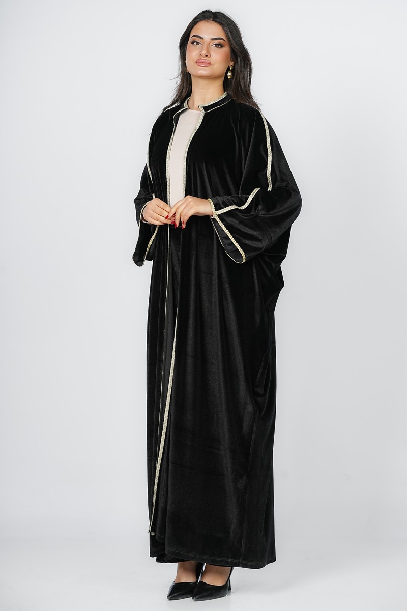 Kimono en Velours avec Broderie Chéchias au Dos