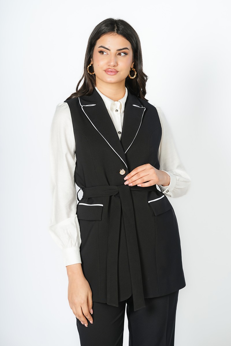 Blazer regular sans manches