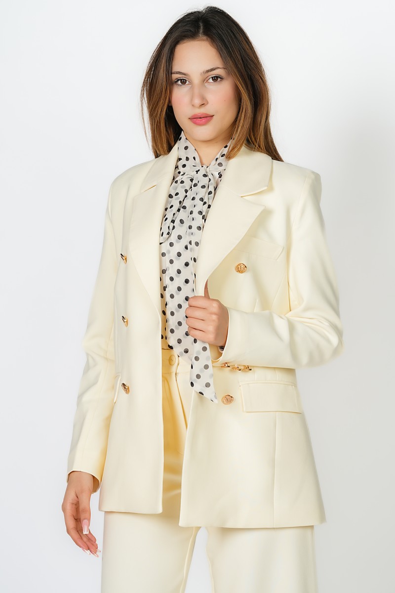 Blazer ajusté à col à revers