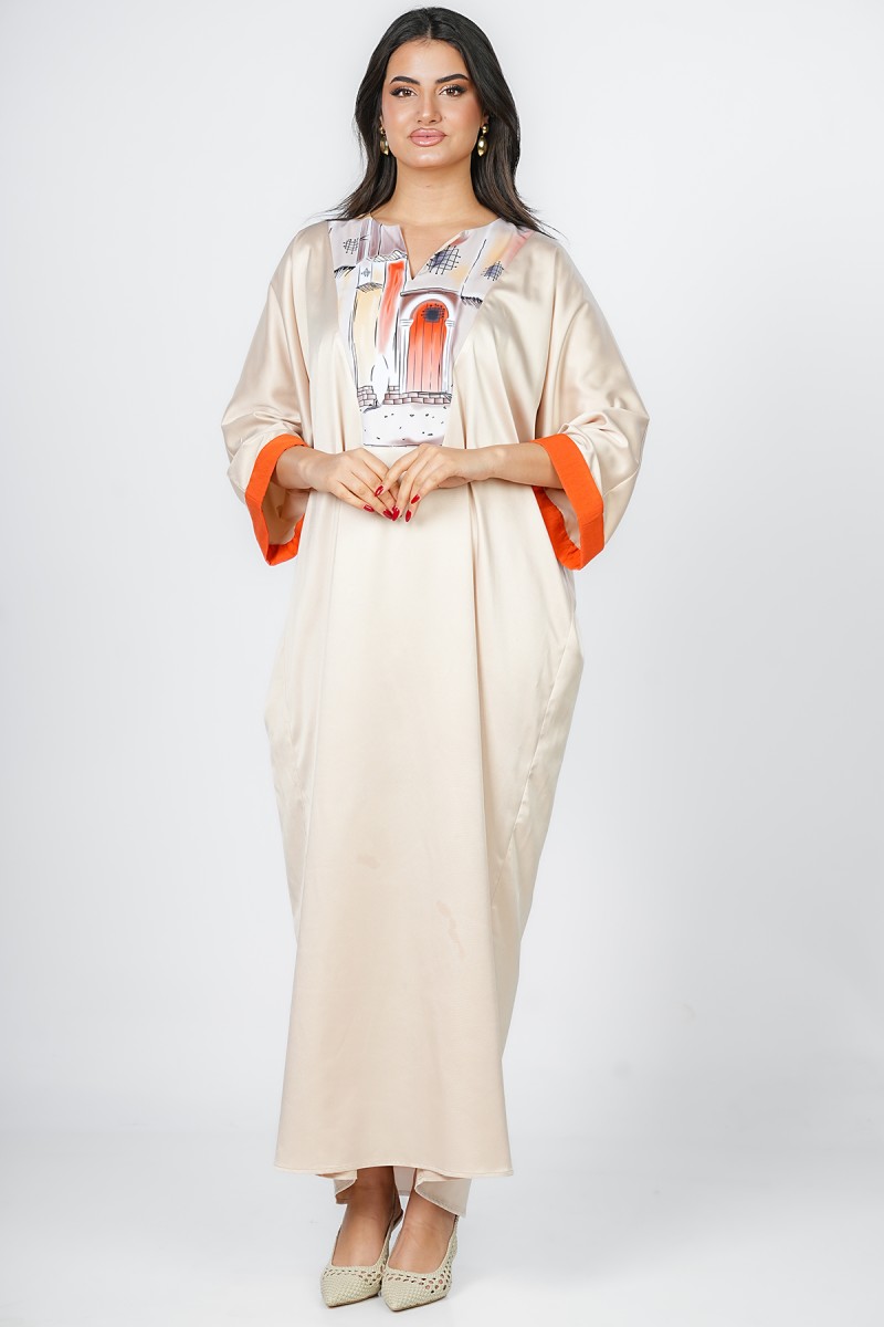 Robe Caftan Satinée