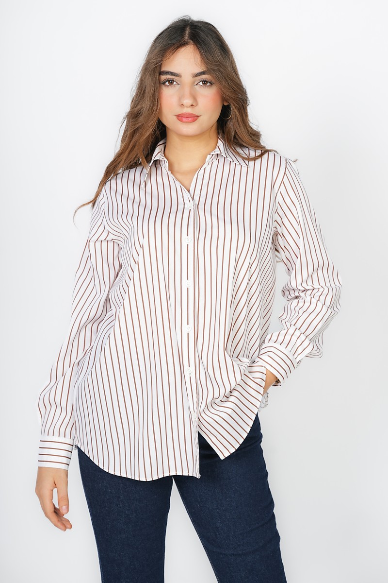 Chemise Basique à Rayures
