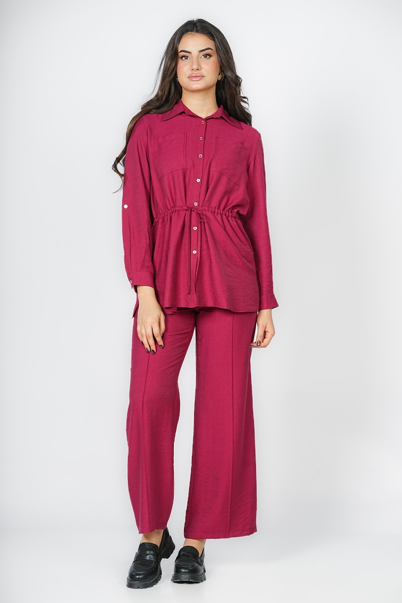 Chemise Chic et Élégante Avec Ceinture