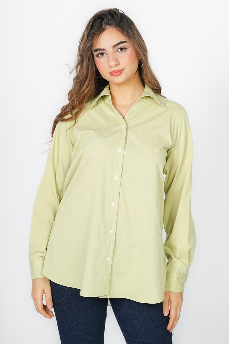 Chemise Oversize à Ouverture en V