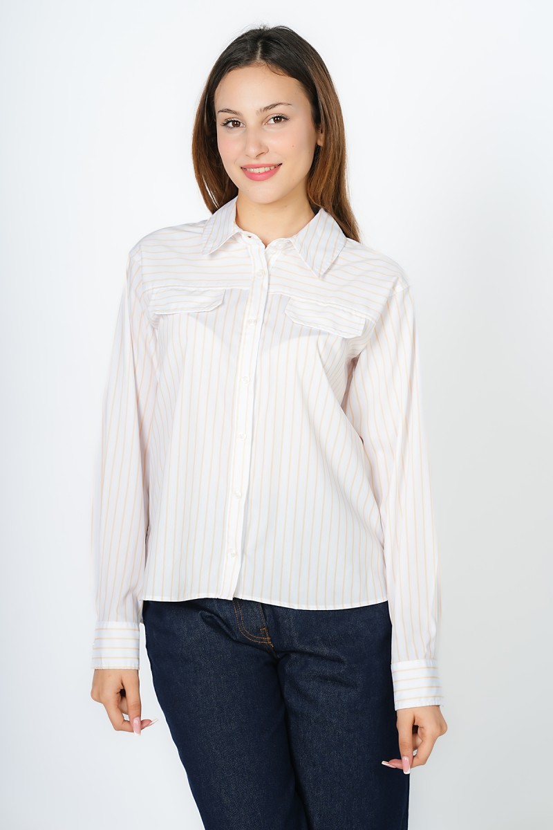 Chemise rayée à col classique