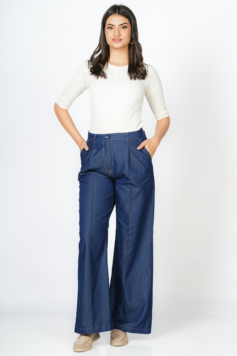 Pantalon wide leg