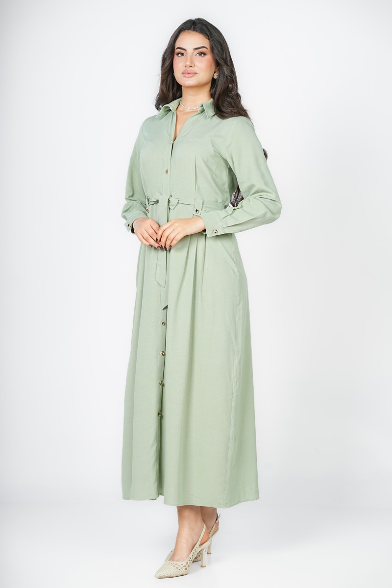 Robe Col V Décontractée et Confortable