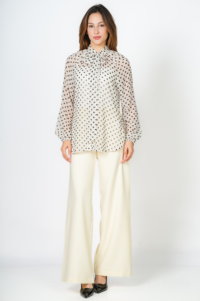 Pantalon Large Taille Haute Fluide – Chic et Moderne