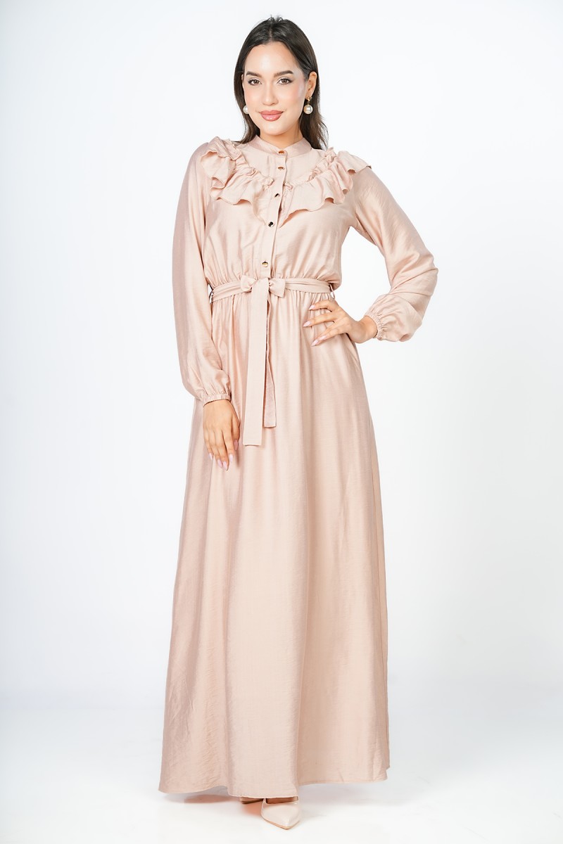 Robe Longue à Volants