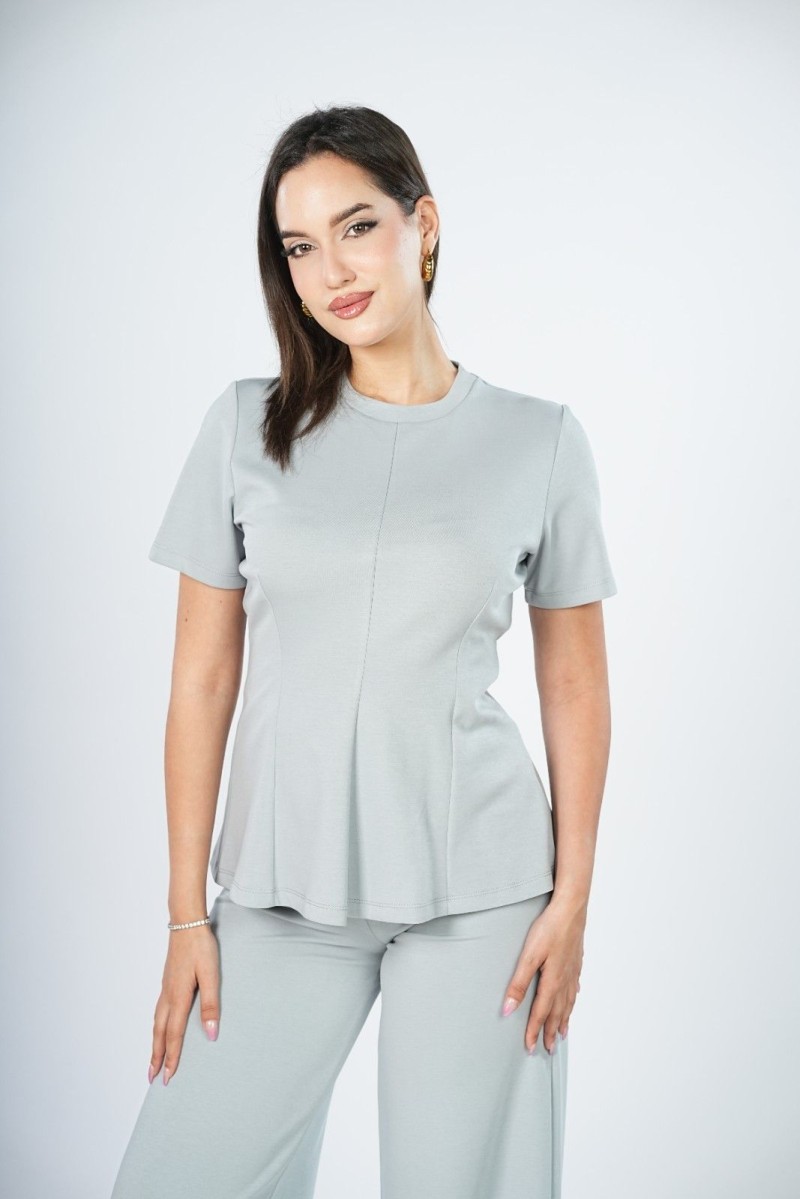 T-shirt Ajusté Bas Evasé