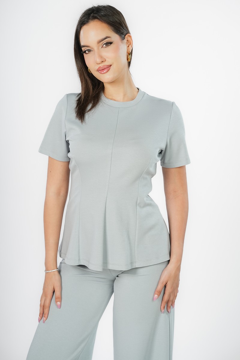 T-shirt Ajusté Bas Evasé