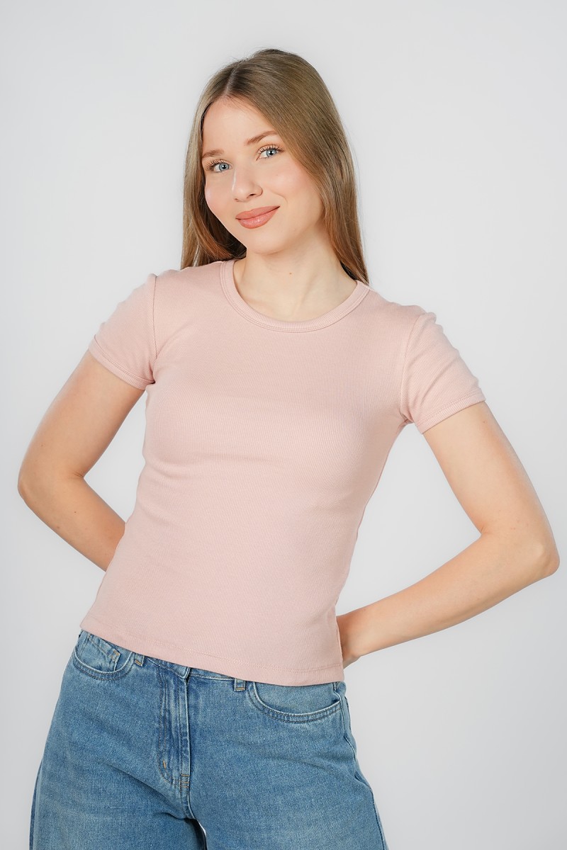 T-shirt En Maille Côtelée