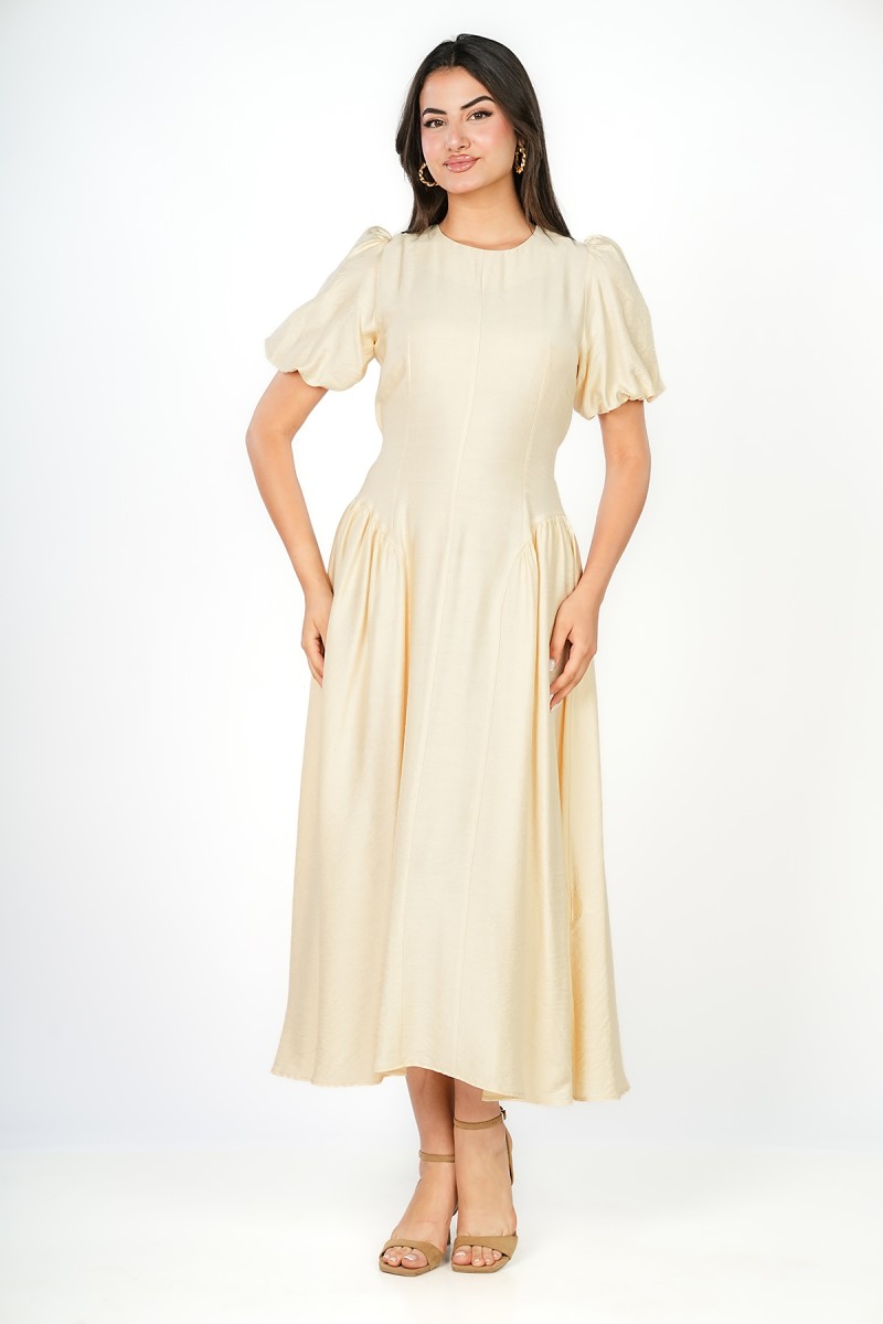 Robe Midi à Fronces