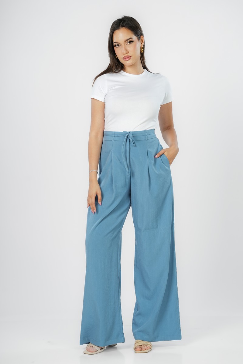 Pantalon Large à Plis