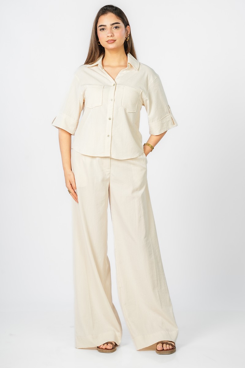 Pantalon Taille Haute à Pinces