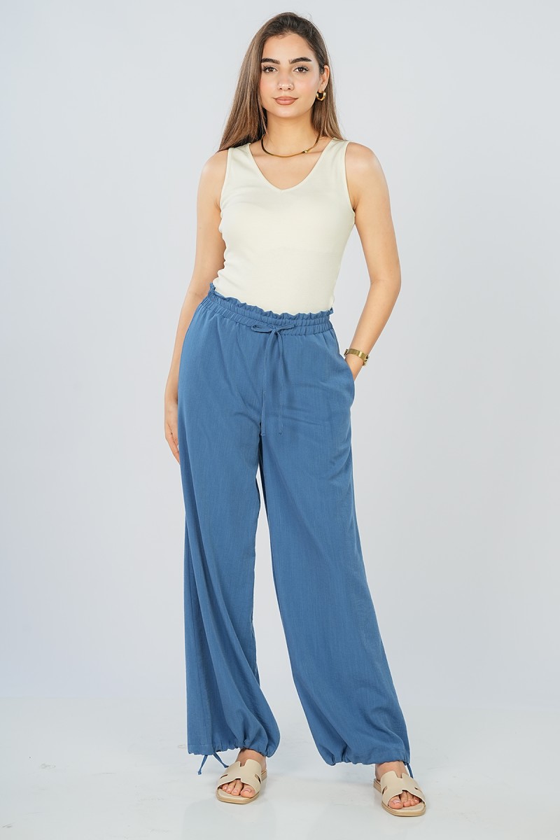 Pantalons Fluides à Taille Ajustable