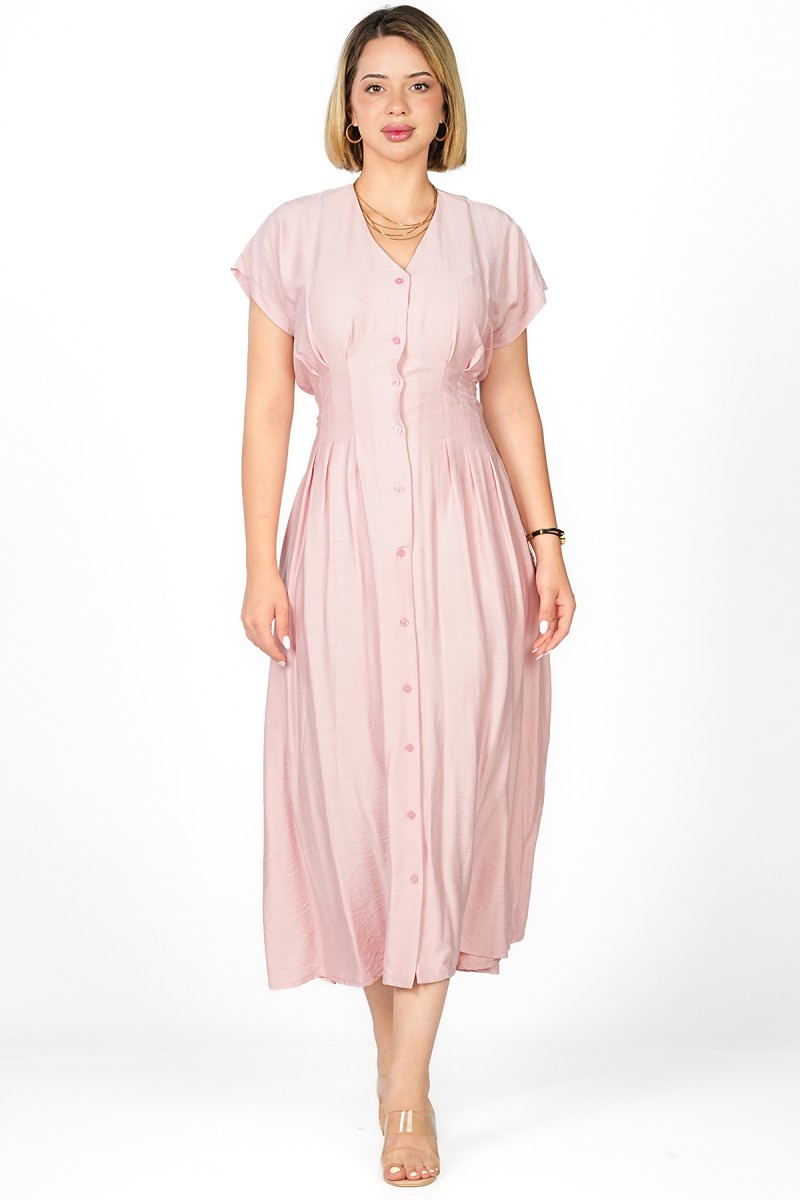 Robe à Plis en Viscose