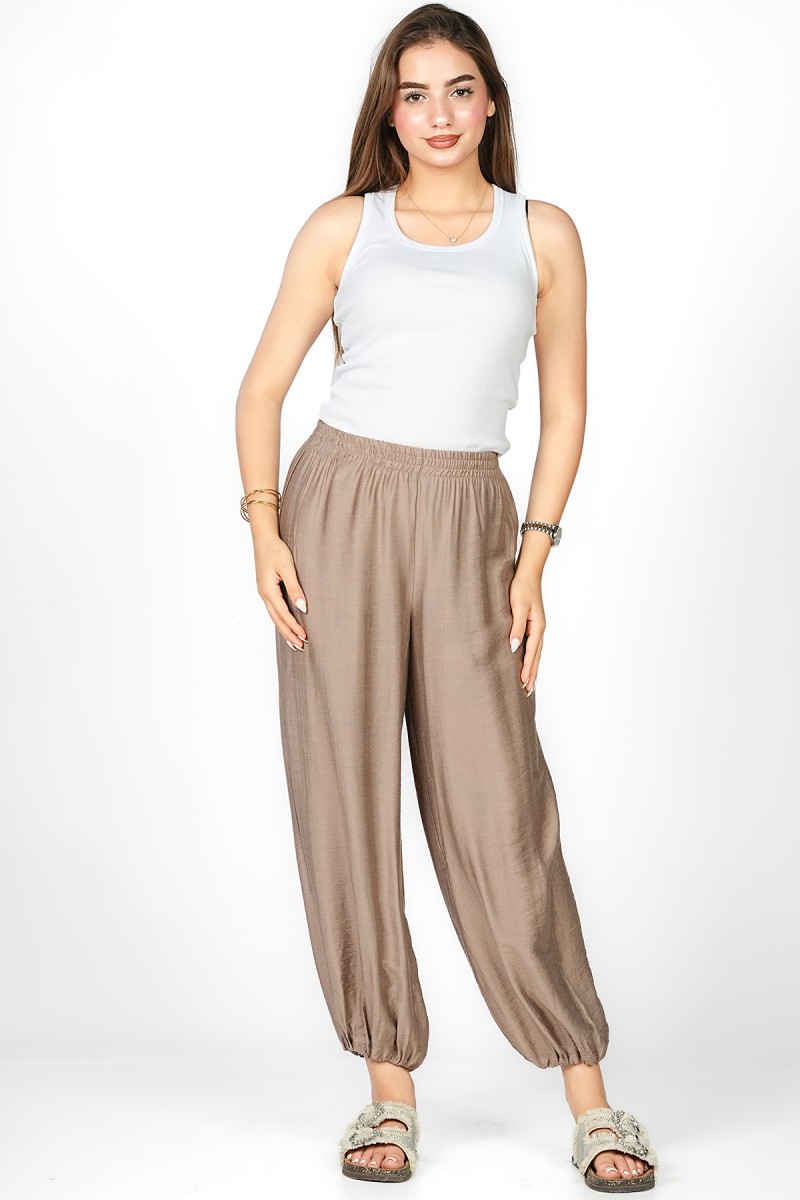 Pantalon Aladin à Taille Élastiquée