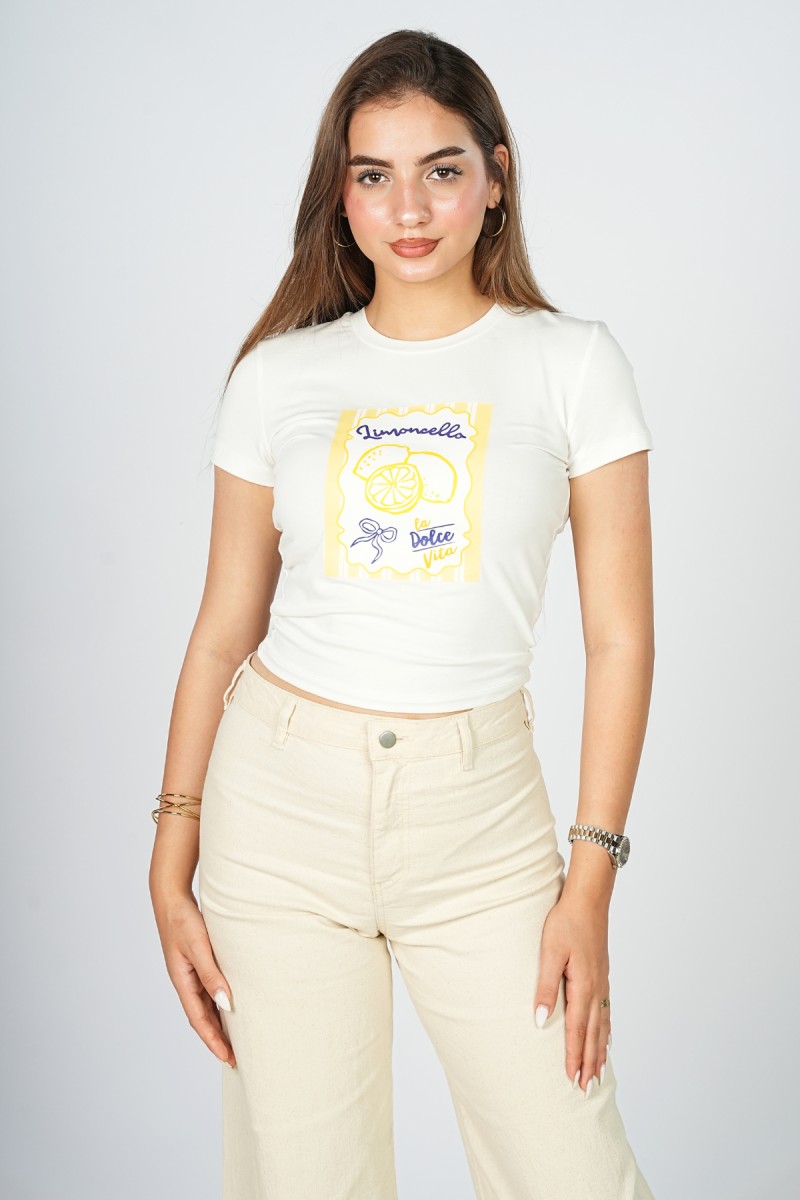 T-shirt Imprimé "La Dolce Vita"