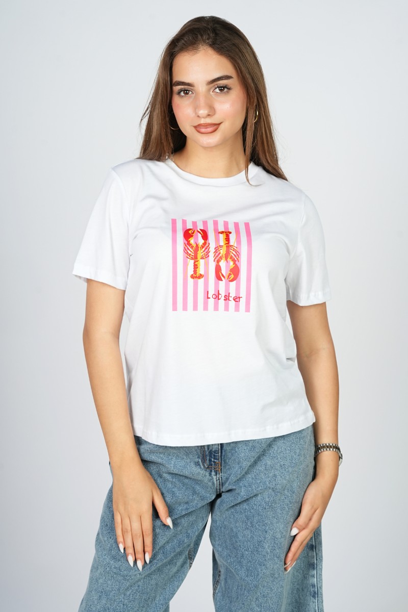 T-shirt Imprimé Homard